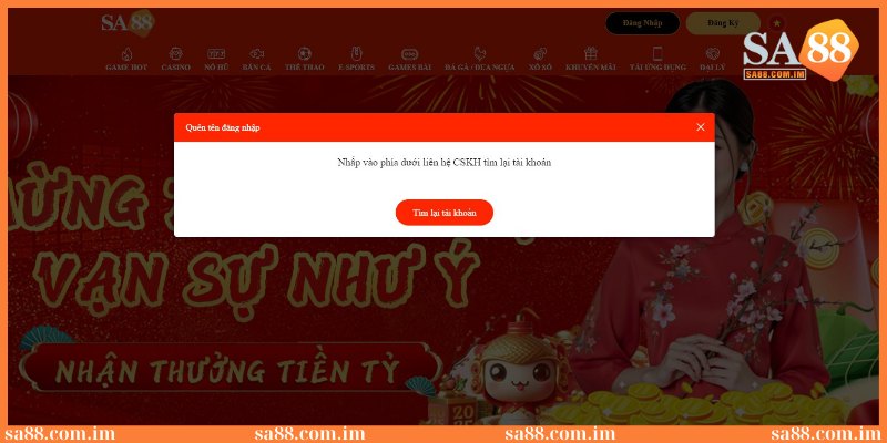Hướng dẫn cách lấy lại tên vào tài khoản cho thành viên